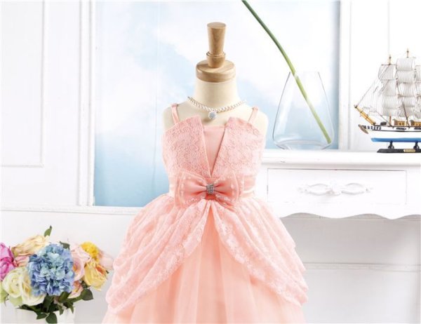 画像2: コンクール ドレス 子供ドレス オレンジ (2)